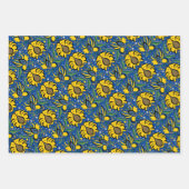 Traditionelle estnische Vintage Blumenstickerei Geschenkpapier Set (Vorderseite 3)