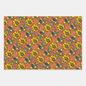 Traditionelle estnische Vintage Blumenstickerei Geschenkpapier Set (Vorderseite 2)