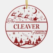 Traditionelle Familienname Custom Keepake Weihnach Keramik Ornament (Vorne)