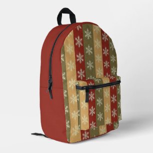 traditionelle farbige Weihnachts-Schneeflocke gest Bedruckter Rucksack