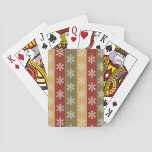traditionelle farbige Weihnachts-Schneeflocke gest Spielkarten