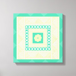 Traditionelle Fijian Masi in den Sommertönen Leinwanddruck