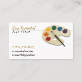 Traditionelle Fine Artist | Farbpalette und Pinsel Visitenkarte (Vorderseite)