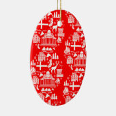 Traditionelle finnische Weihnachtsdekoration Keramik Ornament (Rechts)