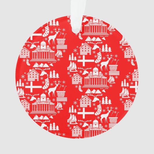 Traditionelle finnische Weihnachtsdekoration Ornament (Vorderseite)