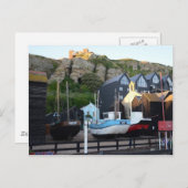 Traditionelle Fischerboote und Fischerhütten Postkarte (Vorne/Hinten)