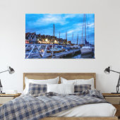 Traditionelle Fischerstadt Nachtszene Leinwanddruck (Insitu (Schlafzimmer))