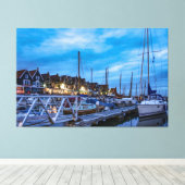 Traditionelle Fischerstadt Nachtszene Leinwanddruck (Insitu (Holzboden))