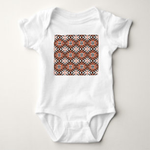 Traditionelle Fliesen, ethnische Korallen geometri Baby Strampler