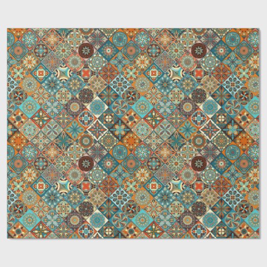 Traditionelle Fliesen Geschenkpapier (Flach)