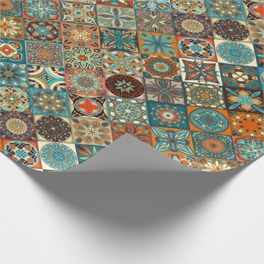 Traditionelle Fliesen Geschenkpapier (Ecke)