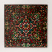 Traditionelle Floral Paisley Bandanna Grunge Puzzle (Horizontal)