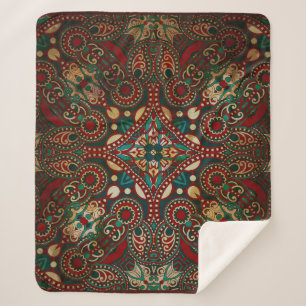 Traditionelle Floral Paisley Bandanna Grunge Sherpadecke