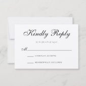 Traditionelle formale RSVP-Antwortkarte für Hochze RSVP Karte (Vorderseite)
