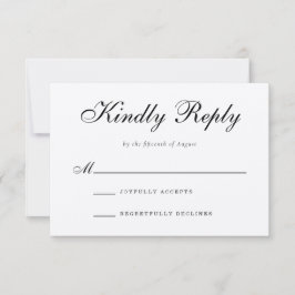 Traditionelle formale RSVP-Antwortkarte für Hochze RSVP Karte