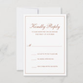 Traditionelle formale Terracotta RSVP Karte (Vorderseite)