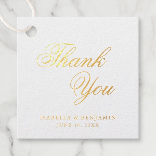 Traditionelle formelle Hochzeit Geschenkanhänger (Vorderseite)