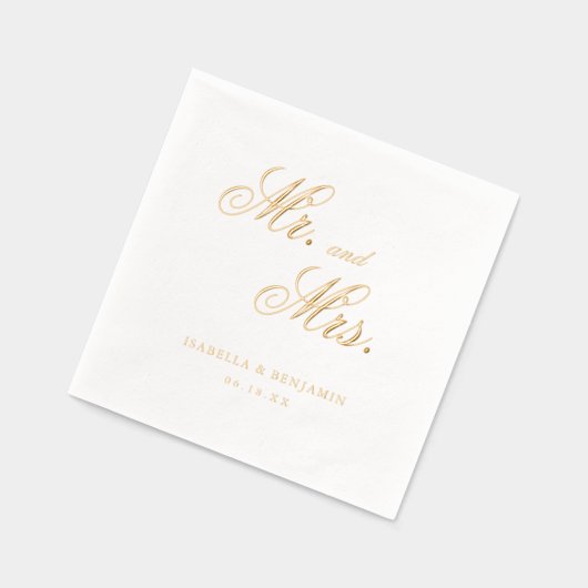 Traditionelle formelle Hochzeit Servietten Mit Folie (Links)