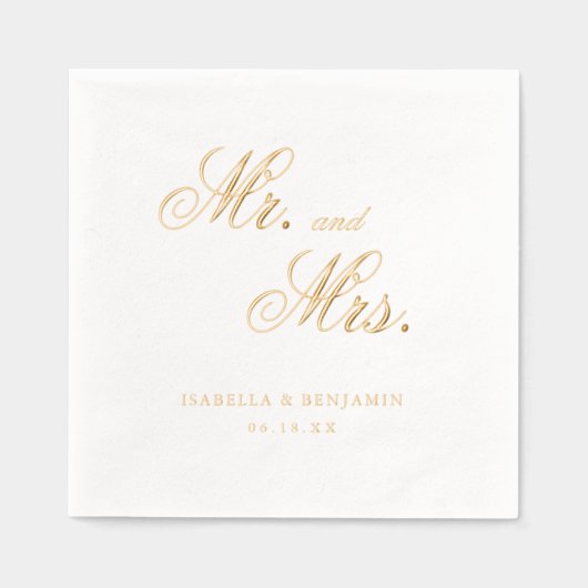 Traditionelle formelle Hochzeit Servietten Mit Folie (Vorderseite)