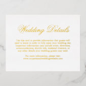 Traditionelle formelle Hochzeitskarte Folie Einladungspostkarte (Vorderseite)