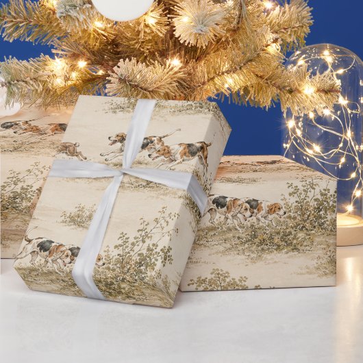 Traditionelle Foxhound-Jagd Geschenkpapier (Feiertage)