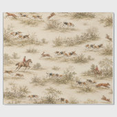 Traditionelle Foxhound-Jagd Geschenkpapier (Flach)