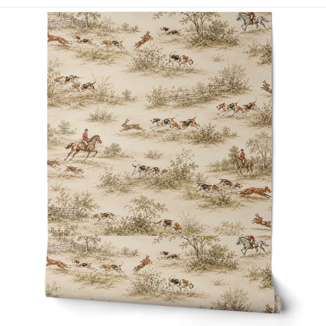 Traditionelle Foxhound-Jagd Tapete (Abrollen)