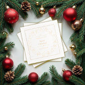 Traditionelle frohe Weihnachten Servietten Mit Folie