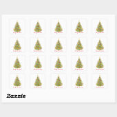 Traditionelle frohe Weihnachtsbaum Merry Stickers (Blatt)