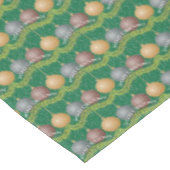 Traditionelle frohe Weihnachtsgrün-Ornamente Tischdecke (Schrägansicht)