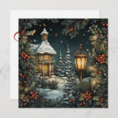 Traditionelle frohe Weihnachtskarte Feiertagskarte (Vorne/Hinten)