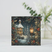 Traditionelle frohe Weihnachtskarte Feiertagskarte (Stehend Vorderseite)