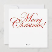 Traditionelle frohe Weihnachtskarte Feiertagskarte (Rückseite)