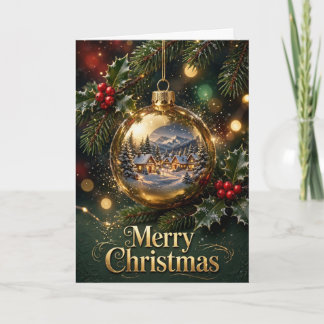 Traditionelle frohe Weihnachtskarte Karte