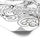 Traditionelle Ganesha-Linienkunst Poster (Ecke)