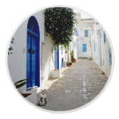 Traditionelle Gasse Keramikknauf (Vorderseite)