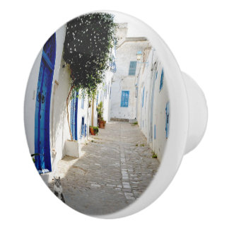 Traditionelle Gasse Keramikknauf