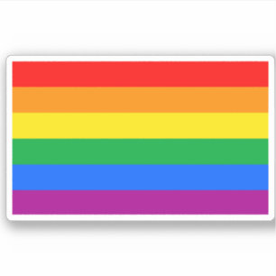 Traditionelle Gay-Pride-Flagge Aufkleber