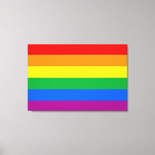 Traditionelle Gay-Pride-Flagge Leinwanddruck