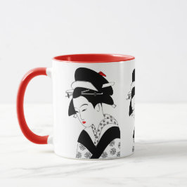 Traditionelle Geisha Illustration Tasse