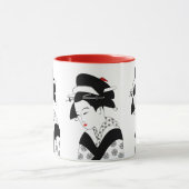 Traditionelle Geisha Illustration Tasse (Zentrum)