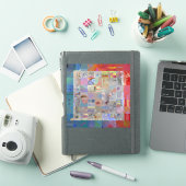 Traditionelle geometrische Patchwork-Geschenkverpa Aufkleber (iPad Hülle)