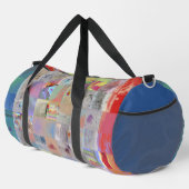 Traditionelle geometrische Patchwork-Reisetasche Duffle Bag (Rechte Ecke)