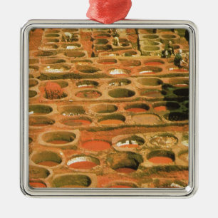 Traditionelle Gerberei, Fez, Marokko, Nordafrika Silbernes Ornament