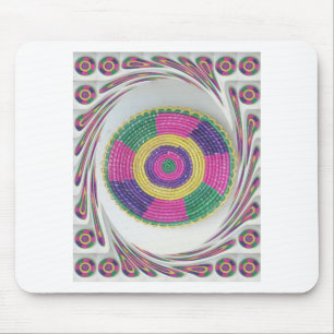 Traditionelle gewobene Platte wirbeln Mousepad