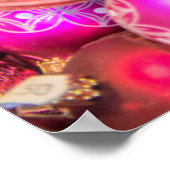Traditionelle Glasdekorationen auf dem Weihnachtsm Poster (Ecke)