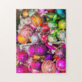 Traditionelle Glasdekorationen auf dem Weihnachtsm Puzzle (Vertikal)