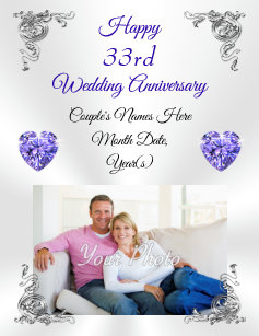 33 Hochzeitstag Karten Zazzle De