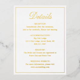 Traditionelle Gold Foil Wedding Card Folie Einladungspostkarte