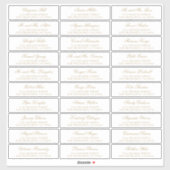 Traditionelle goldene feierliche Hochzeit Aufkleber (Blatt)